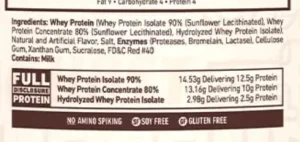 Ghost Protein Ingredients
